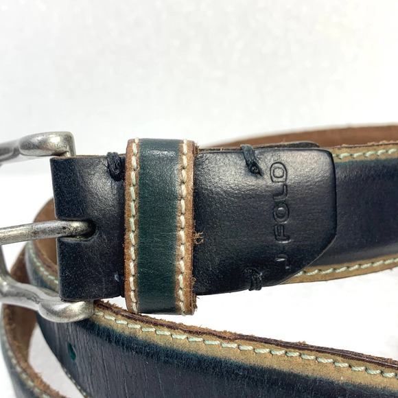 J. Fold Genuine Full Grain Leather Belt 30mm - Picture 2 of 7